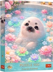Puzzle Premium Plus Cuteness Overload Sladká tuleň - 500 piezas