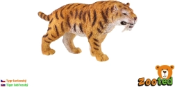 Figura de plástico de tigre dientes de sable Smilodon 13 cm