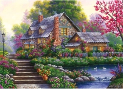 Puzzle Ravensburger Cabaña romántica 1000 piezas