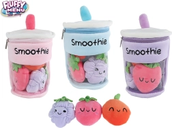 Vaso de smoothie de peluche con frutas Fluffy Menu 25 cm