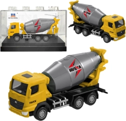 Modelo de colección de hormigonera Huina amarillo 1:80