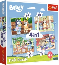 Puzzle Bluey y amigos 4 en 1