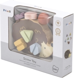 VIGA PolarB Juguete de madera Erizo con tornillos Montessori