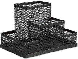 Soporte metálico universal para material de escritura, negro