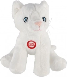Gatita de peluche con sonido 15 cm – blanca