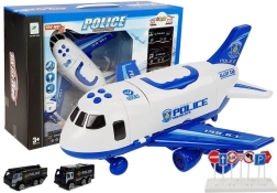 Avión de transporte policial desplegable 1:64 con luces y sonidos