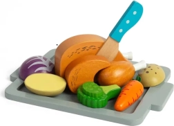 Bigjigs Toys Juego de madera de pollo asado