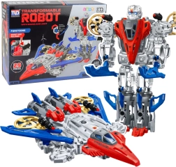 Robot transformable y caza 2 en 1 con luces y sonidos, 29 piezas