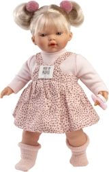 Llorens Roberta muñeca realista con sonidos, cuerpo de tela suave, 33 cm