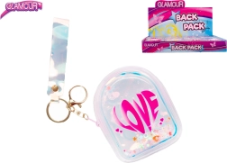 Mini mochila Glamour – llavero holográfico LOVE