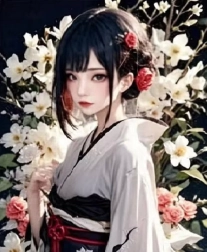 Pintura de diamantes Chica en kimono