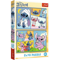 Puzzle 2x70 - Disney Lilo y Stitch - Sin aburrirse con Stitch