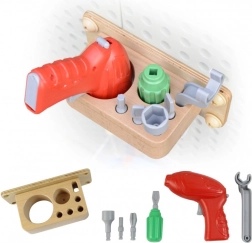 Set de herramientas Masterkidz con taladro y 8 elementos para pizarra STEM científico-creativa