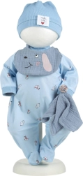 Ropa para muñeca bebé Llorens New Born de 40–42 cm con pañuelito - 4 uds.