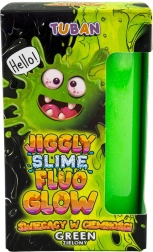 Tuban Jiggle Slime Fluo Glow verde brillante que brilla en la oscuridad 430 g