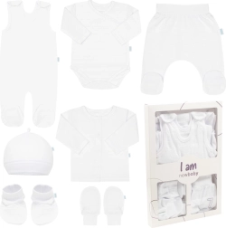 Conjunto para recién nacido para el hospital New Baby I AM blanco, talla 62