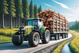 Puzzle Tractor Forestal 100 piezas