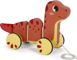 Pequeño dinosaurio de madera de arrastre