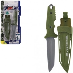 Cuchillo militar infantil con funda de plástico