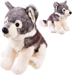 Lobo de peluche gris 23 cm