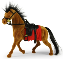 Caballo de peluche con equipo 16 cm