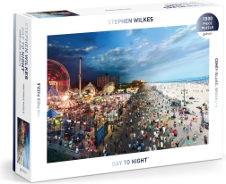 Puzzle Coney Island de día y de noche 1500 piezas
