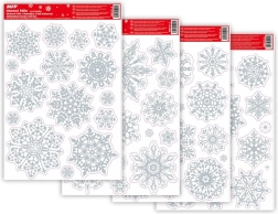 Láminas adhesivas navideñas para ventana con purpurina 20x30 cm