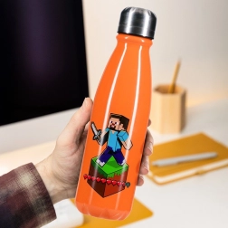 Botella de acero inoxidable Minecraft 600 ml