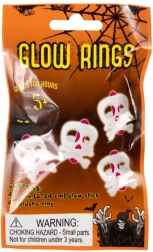 Anillos luminosos Calavera – set de 4 uds