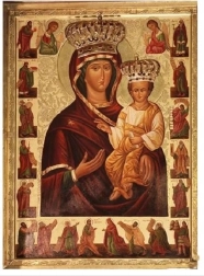 Pintura con diamantes Virgen de Bieszczady 30 × 40 cm