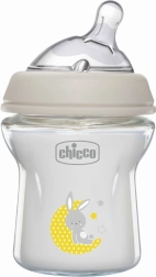 Biberón de vidrio para bebé Chicco Natural Feeling 150 ml anticolicos, neutro, desde 0 meses