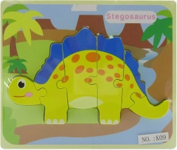Encaje de dinosaurio de madera