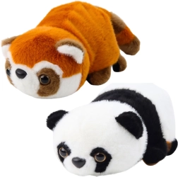 Juguete de peluche 2 en 1 - Panda roja y clásica 22 cm