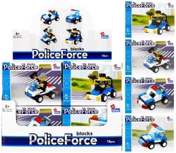 Set de construcción Policía – mini vehículos, 4 variantes