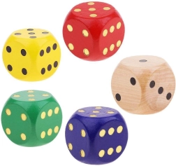 Dado de madera de tamaño extra (surtido de colores)