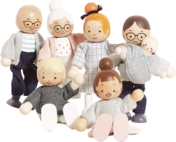Familia de muñecas de madera para casa de muñecas Le Toy Van (7 uds.)