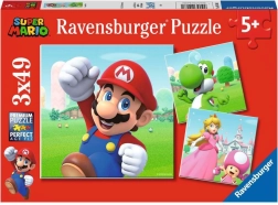 Puzzle infantil RAVENSBURGER SUPER MARIO 3×49 piezas