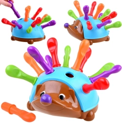 Erizo educativo con púas de colores para la motricidad fina