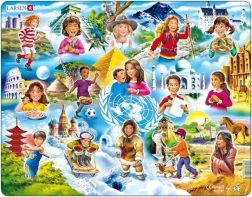 Puzzle LARSEN Niños en el mundo 15 piezas