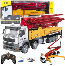 Hormigonera de construcción con control remoto y bomba HUINA 1:18 metálica