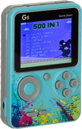 Consola de juegos retro mini portátil – 500 juegos, azul