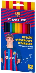 Lápices de colores triangulares ASTRA, 12 uds, FC Barcelona