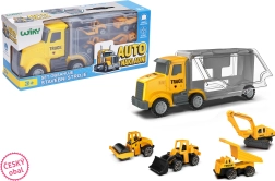 Camión con maquinaria de construcción, caja 28 cm, 4 uds – embalaje en checo