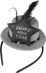 Diadema con mini sombrero Happy New Year