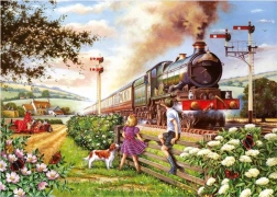 Puzzle HOP niños del ferrocarril 500 piezas