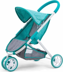 Cochecito para muñecas Milly Mally Susie, turquesa‑gris, triciclo
