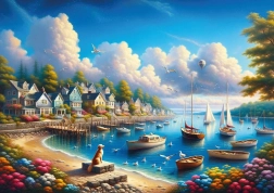 Puzzle Puerto lleno de veleros 260 piezas