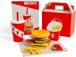 Bigjigs Toys Set de Hamburguesa y Patatas Fritas para Niños