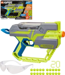 Bláster Hasbro Nerf Hyper Fuel-20 con bolas y gafas de protección