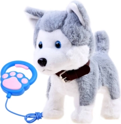 Husky de peluche interactivo con correa y sonidos